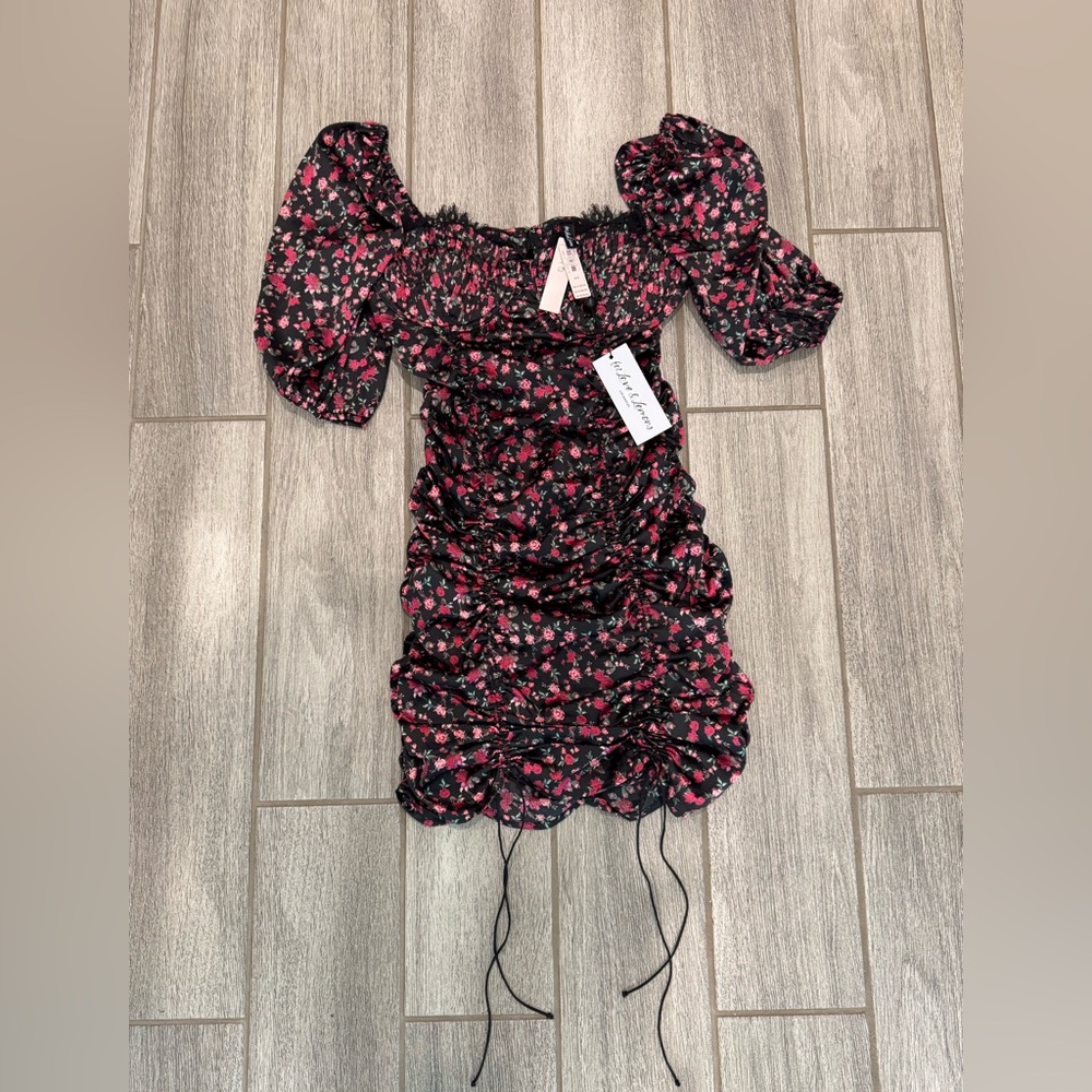 For Love & Lemons + Victorias Secret Melrose Ruched Bodycon Mini Dress